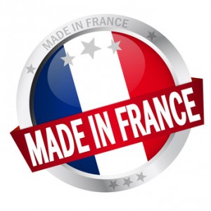 Button mit Banner "MADE IN FRANCE"